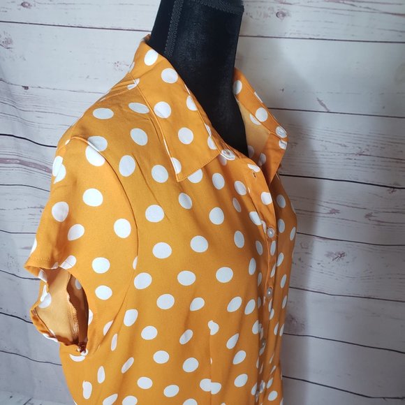 City Streets Polka Dot Dress SZ XXL - Picture 7 of 8